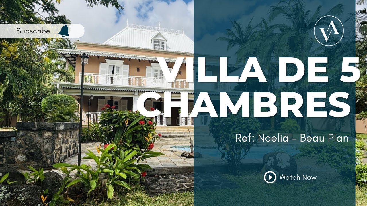 Beau Plan - Charmante maison de 5 chambres avec piscine