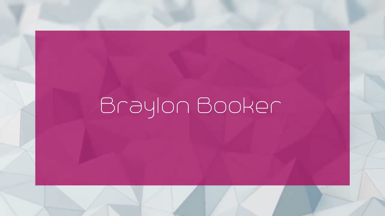 Braylon Booker - appearance