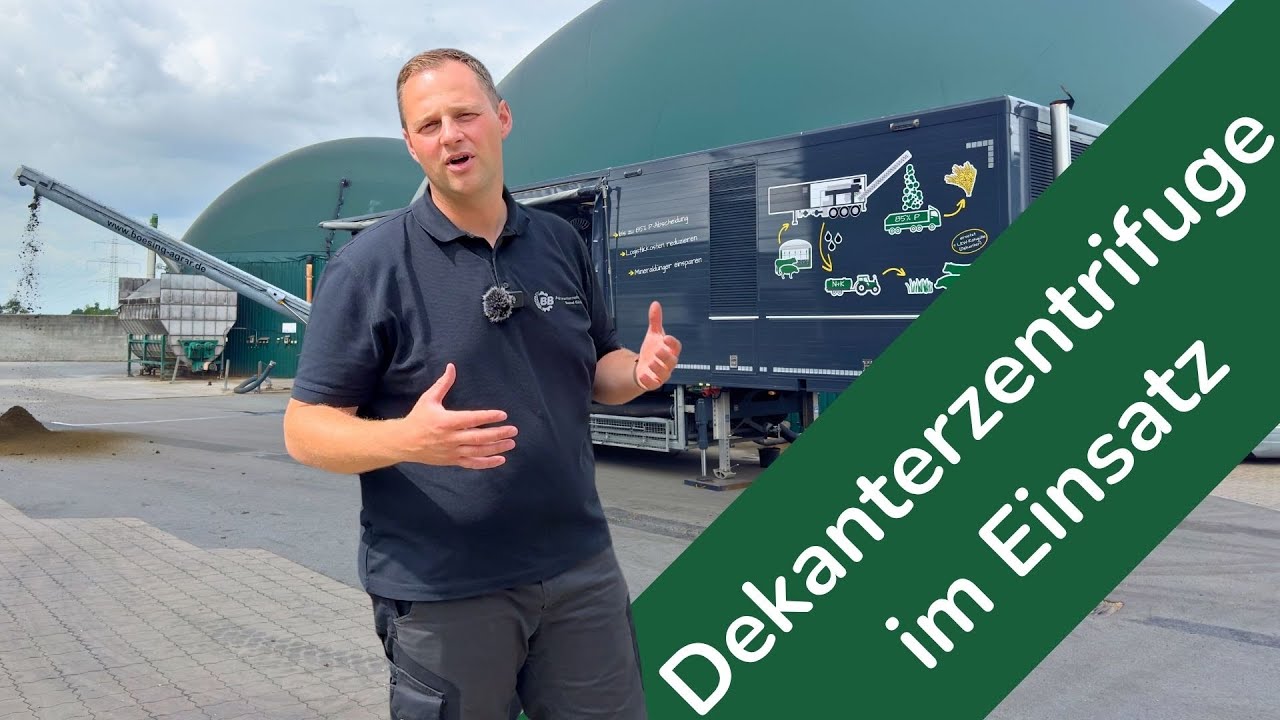 Gülle und Gärreste separieren mit mobiler Dekanterzentrifuge