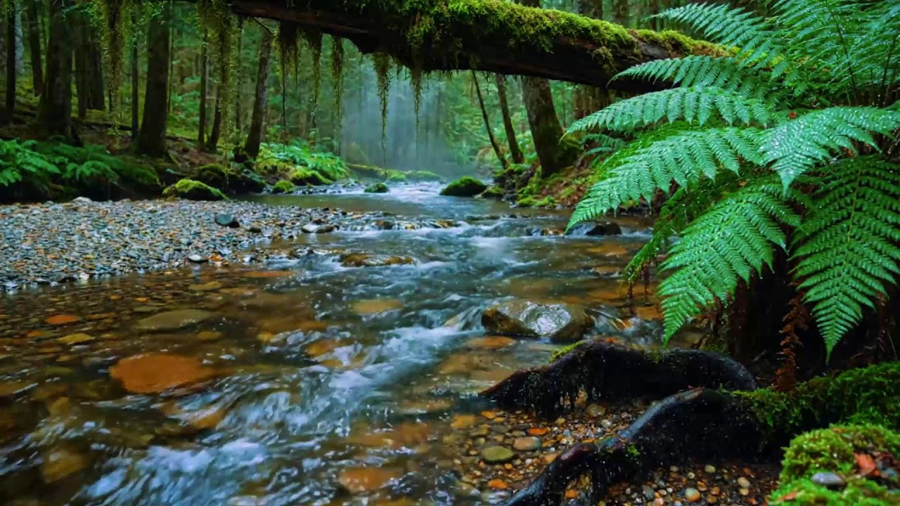 Calming Forest Ambience Birds Singing Beautiful Stream Sounds for Deep Sleep🌿 Study Focus, Medicine