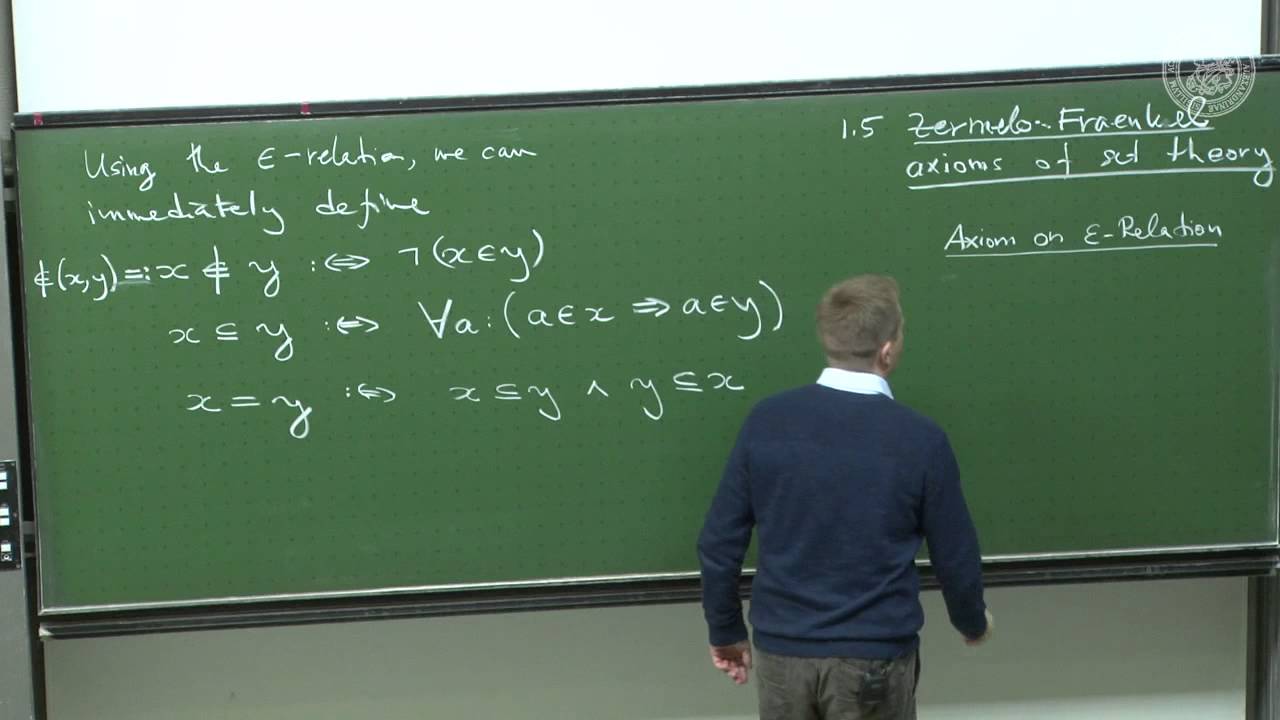 Axioms of set Theory - Lec 02 - Frederic Schuller
