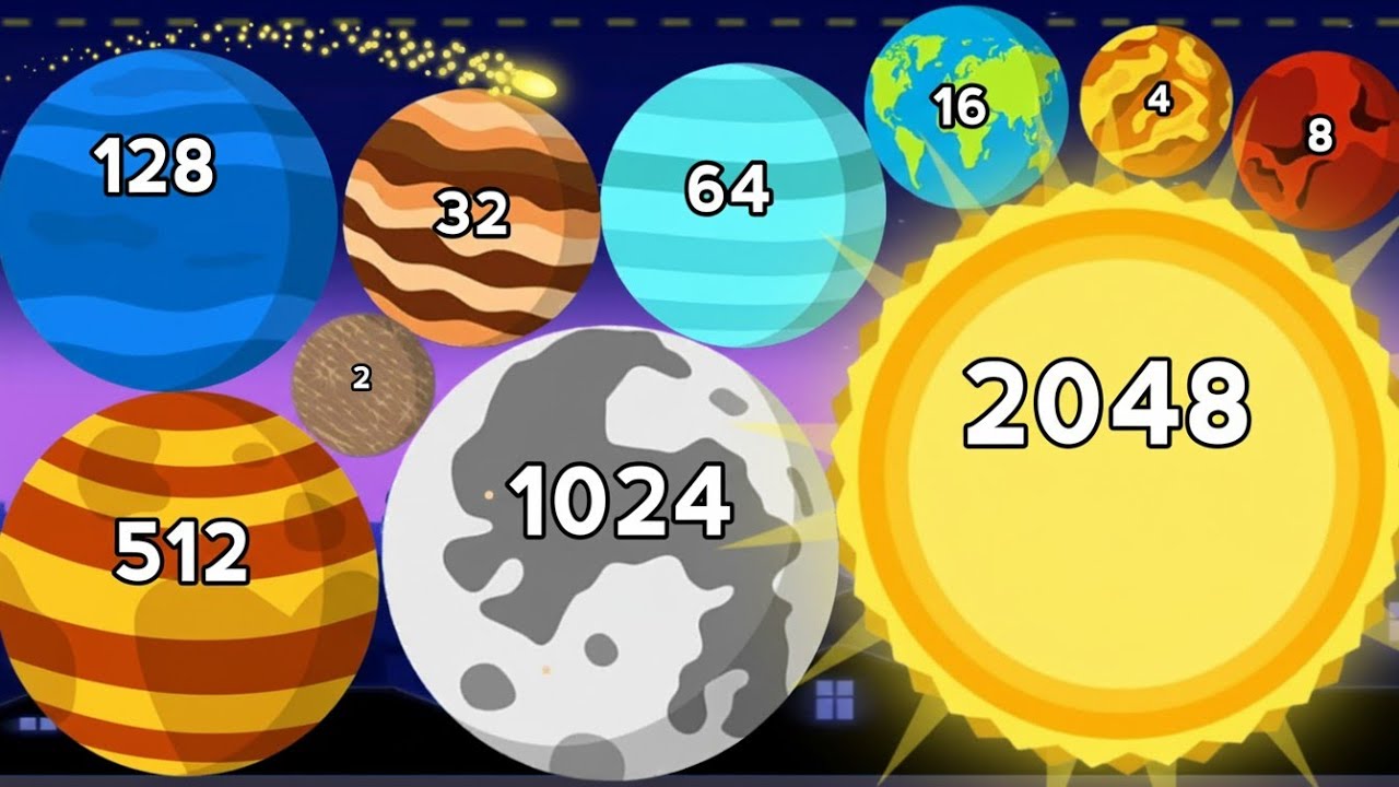 OʻlPLANETS MERGE 3D 🌍 ASMR Gameplay | Stars Evolution & Level Up Planet Balls 2048 (Math Games)