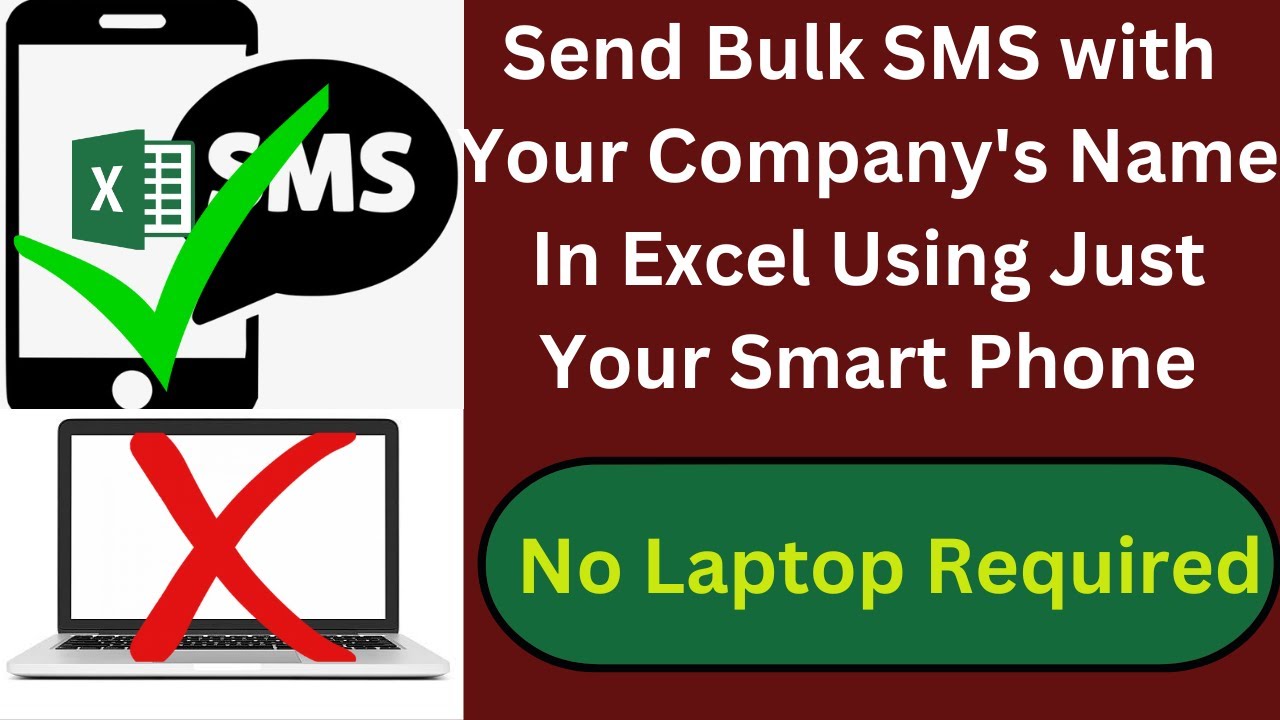 Как отправить массовую рассылку SMS с названием вашей компании в Excel с помощью телефона