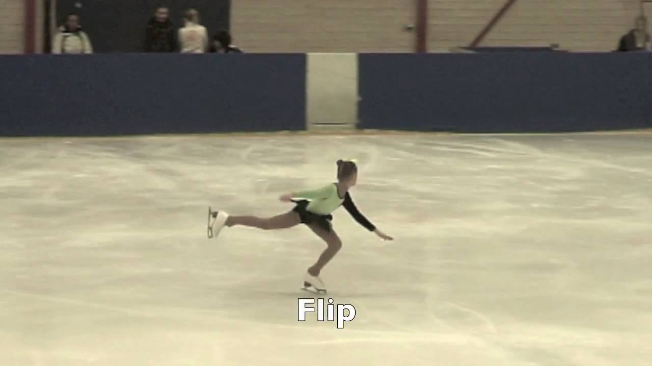 Konståkningsskola med Rebecca enkla hopp och piruetter  med beskrivning 2010