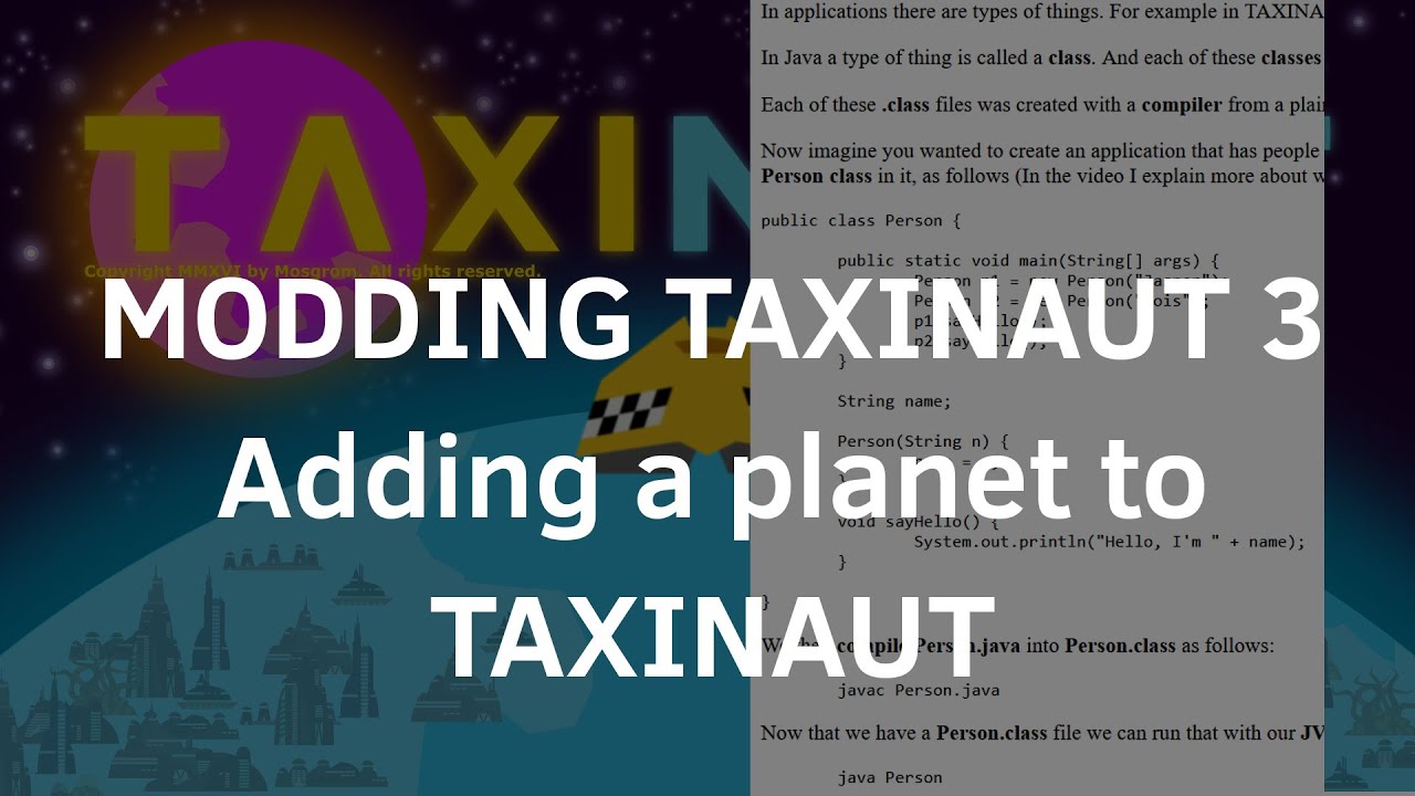 MODDING TAXINAUT 3: Adding a planet to TAXINAUT