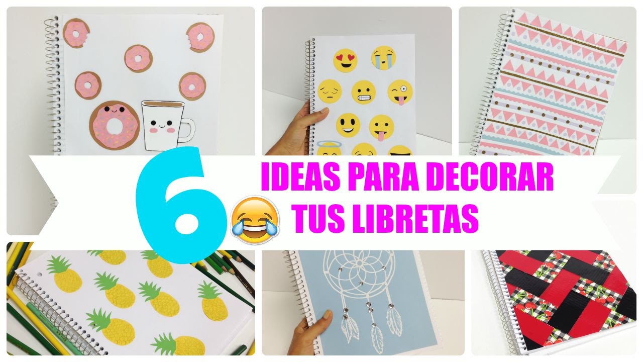 6 ideas para decorar cuadernos(libretas) facil
