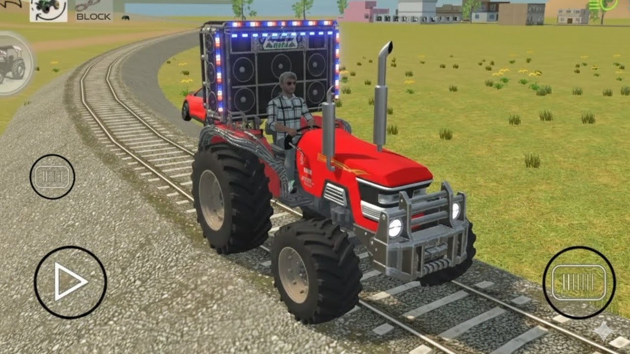 DJ Tractor Railway Track Crossing! 🚜🔊 | खतरनाक स्टंट