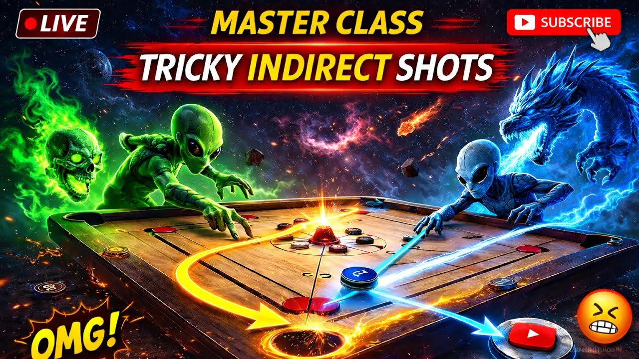 👽🔥Master Class Indirect Trickshots With You💀🫵#CarrompoolLive@ErNilstarGaming#subscribe#