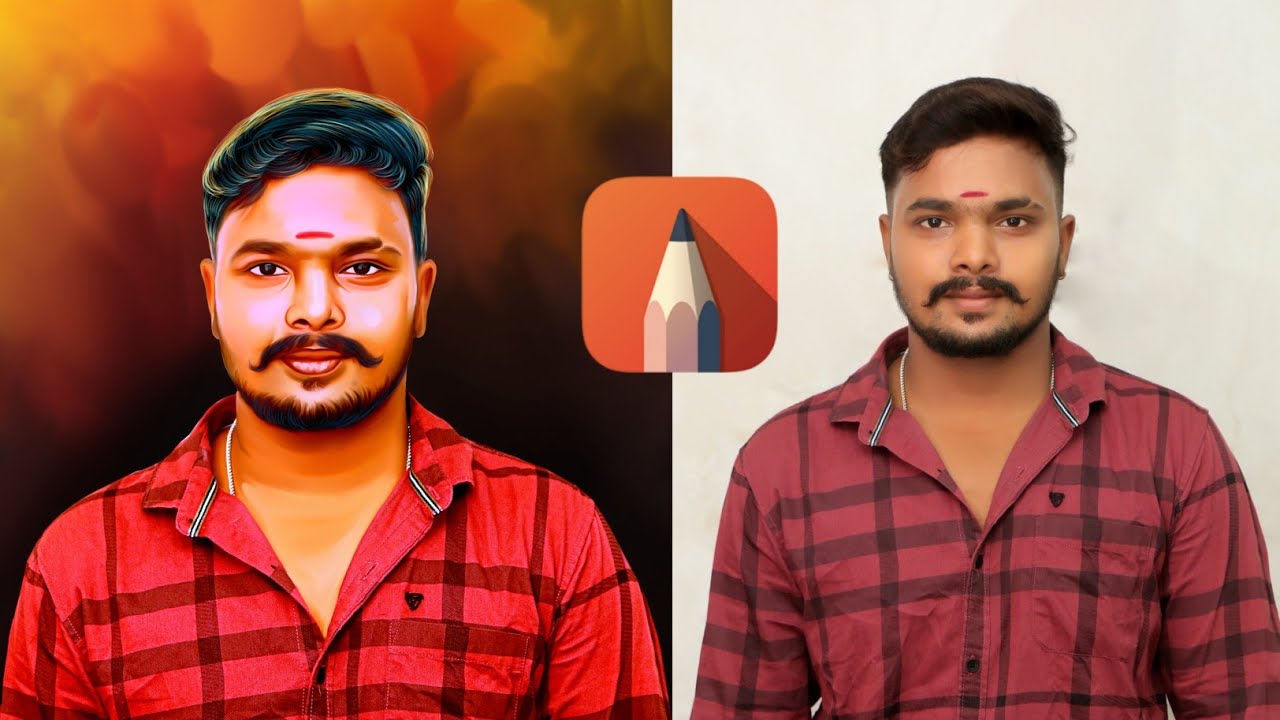 How to HD colity Oil painting tutorial \\ Editing in Sketchbook Mobile \\ தமிழ்