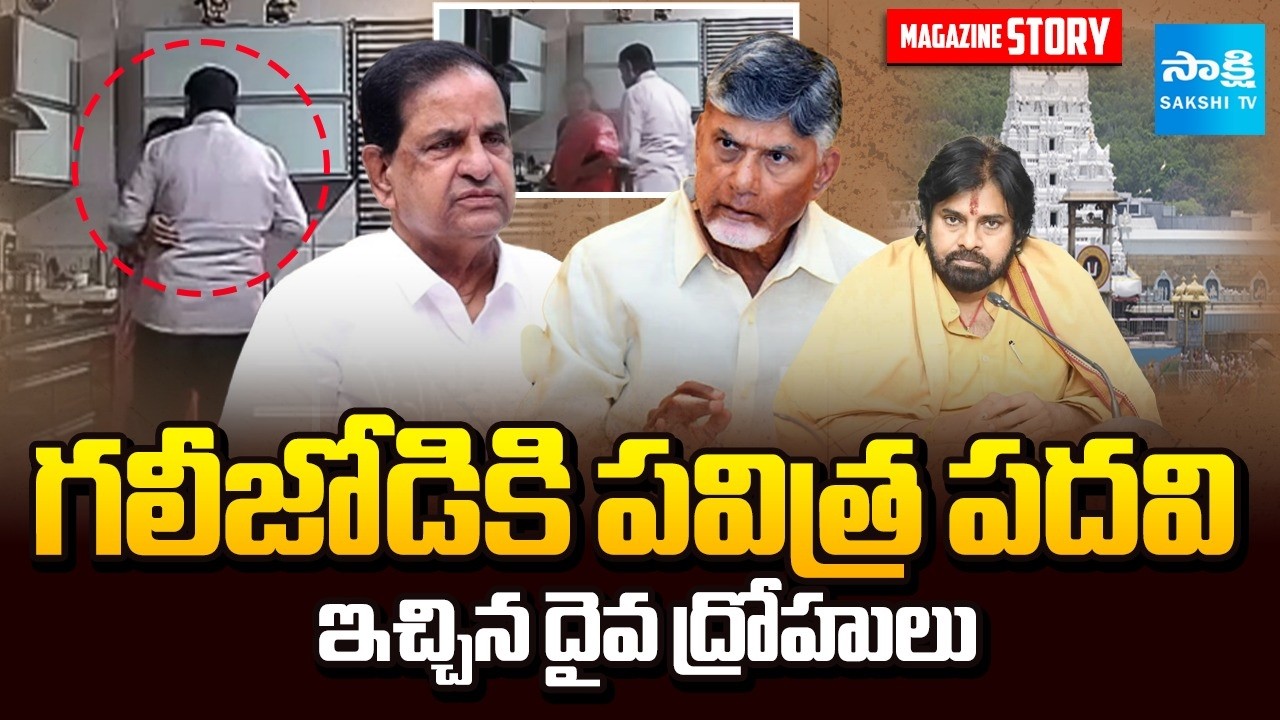 BR Naidu Leaked Video Viral | Chandrababu & Pawan Conspiracy on TTD | Magazine Story | Sakshi TV