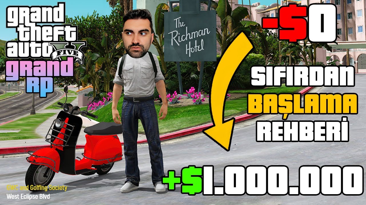 GTA 5 GRAND RP SIFIRDAN BAŞLANGIÇ REHBERİ ! EN HIZLI PARA KASMA & ZENGİN OLMA