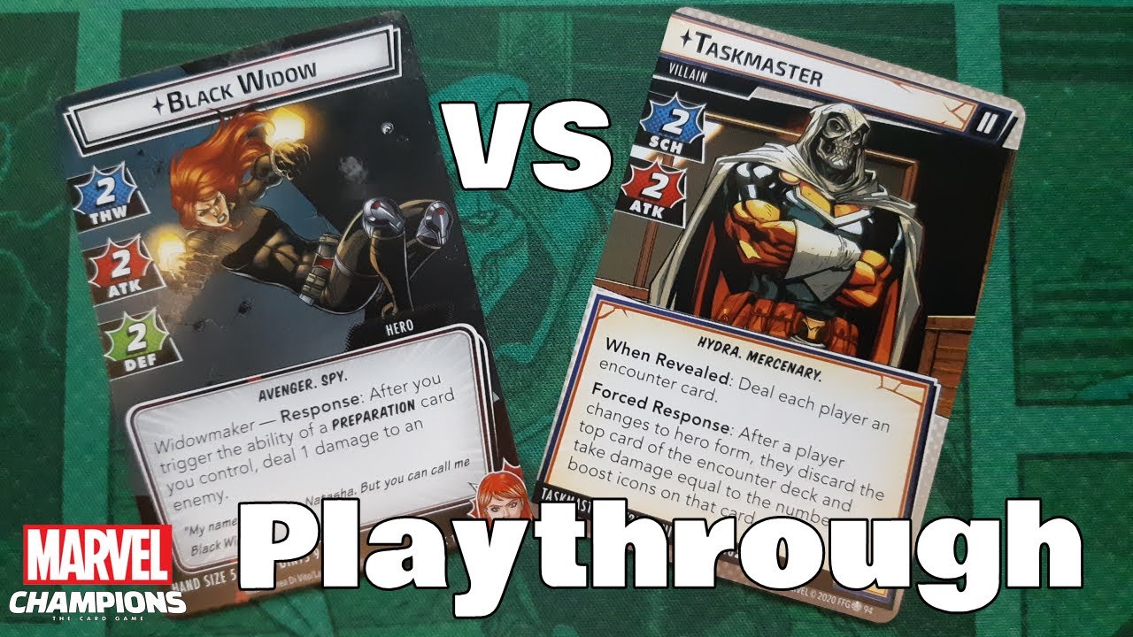 BLACK WIDOW vs TASKMASTER Marvel Champions Expert Playthrough