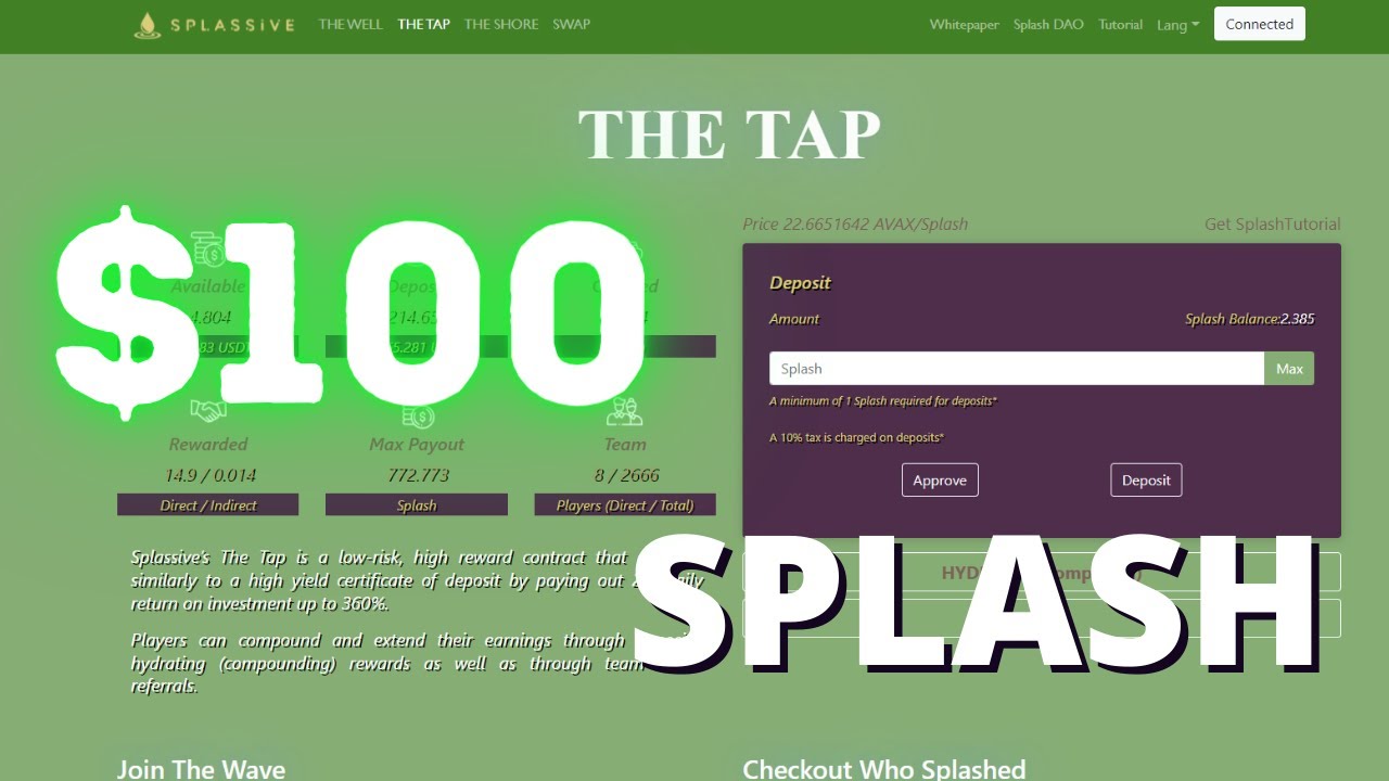 Splash Network to $100...?