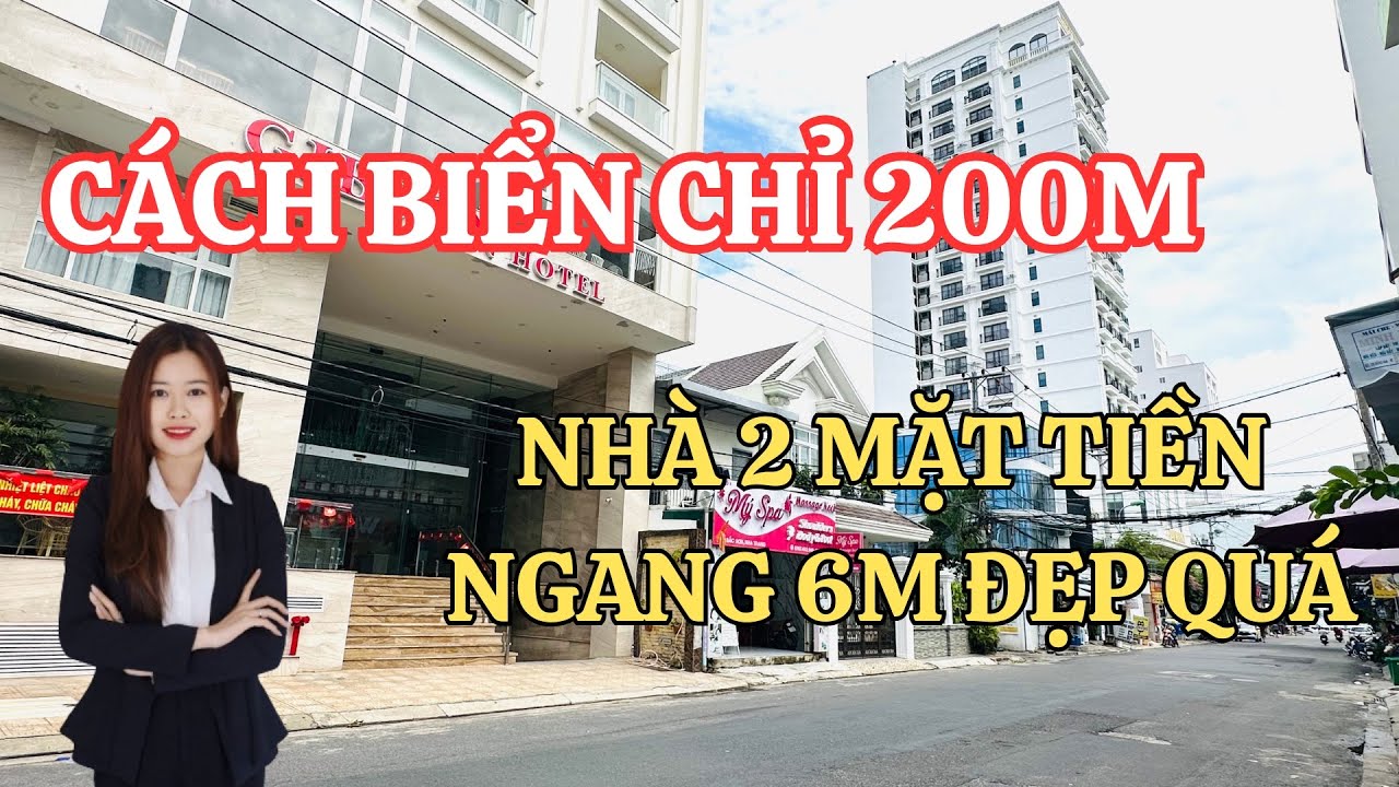 Cách biển Phạm Văn Đồng chỉ 200m| Nhà 2 mặt tiền đường 16m với mặt tiền ngang 6m quá đẹp