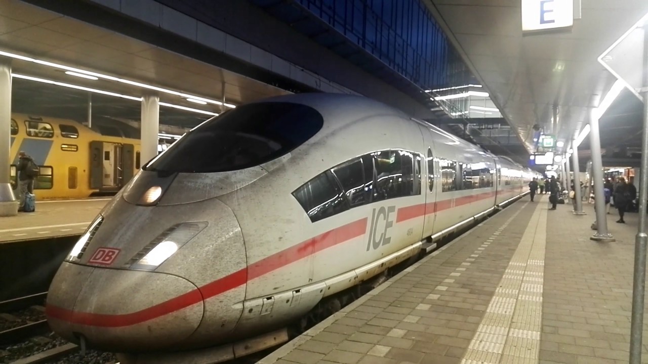 DB ICE 4604 vertrekt uit Utrecht Centraal