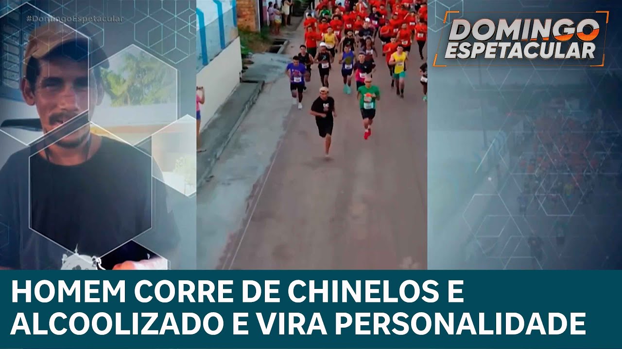 Homem participa de corrida usando chinelos e alcoolizado viraliza nas redes sociais