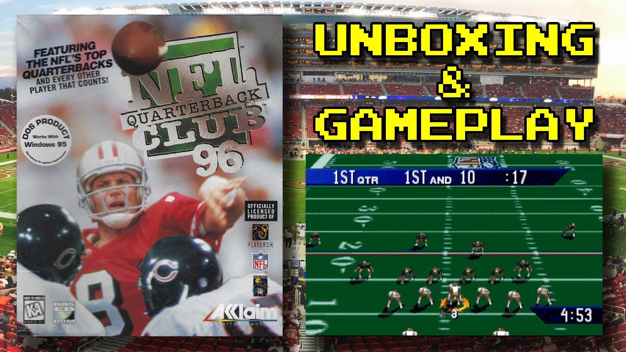 NFL Quarterback Club 96 (DOS, 1995) - Unboxing and Gameplay!