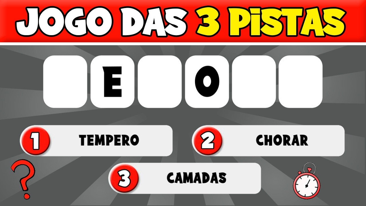 🔍 Jogo das 3 PISTAS! Adivinhe a PALAVRA. se puder! 🤔 #quiz