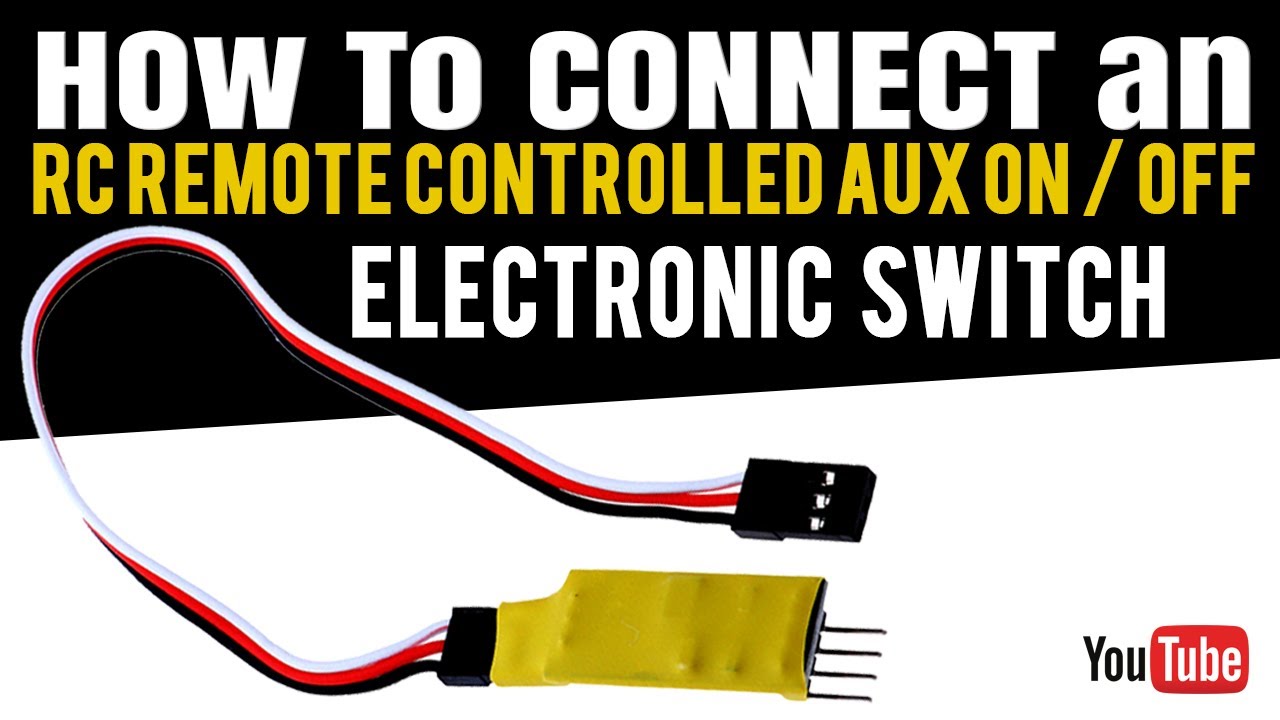 HOW to CONNECT an RC REMOTE CONTROLLED AUX on/off ELECTRONIC SWITCH,  To Control Lights
