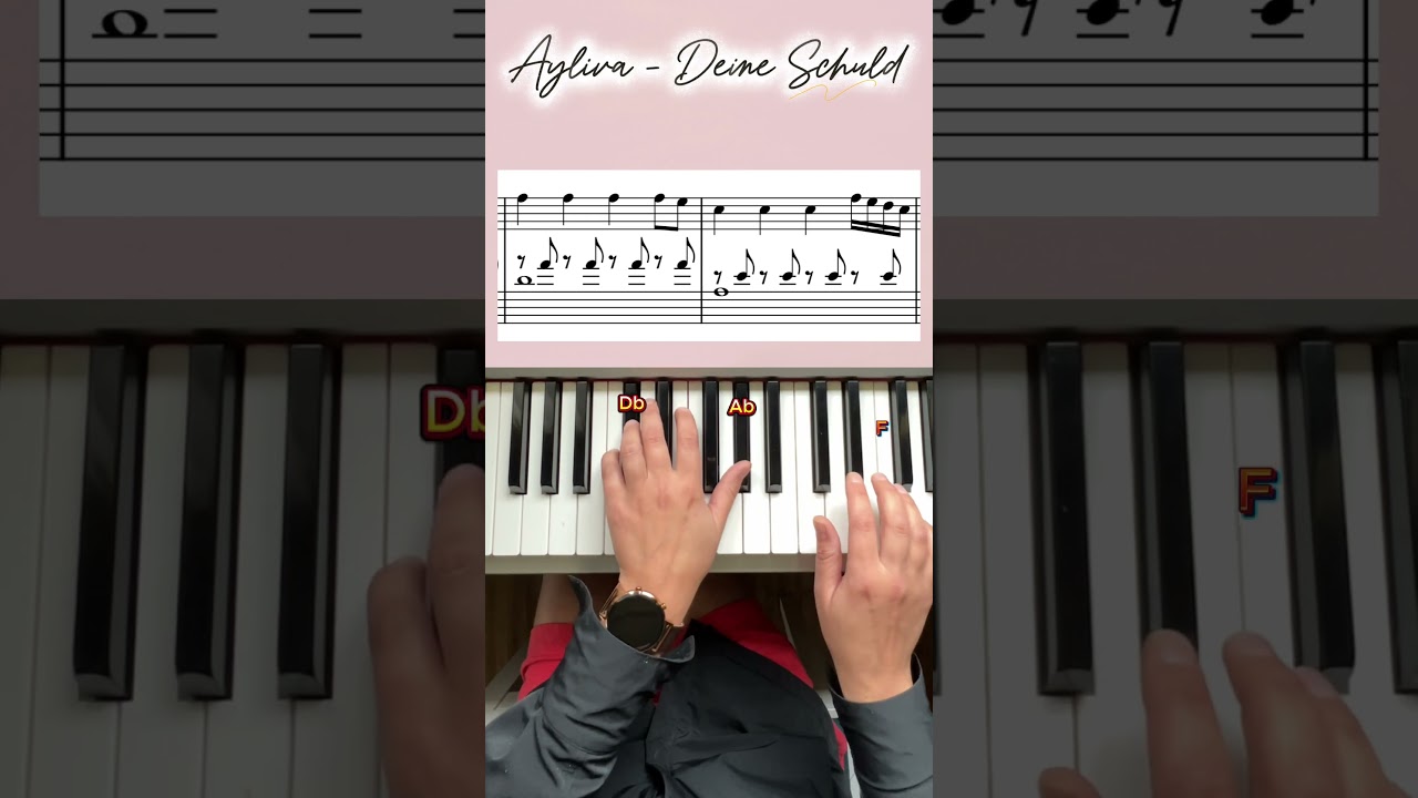 Ayliva - Deine Schuld, Klavier + Noten