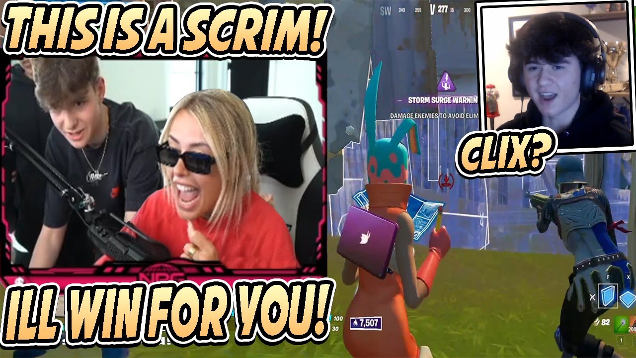 Corinna Kopf TAKES OVER Clix's Stream & Plays SCRIMS For Him! - Fortnite Funny & WTF Moments