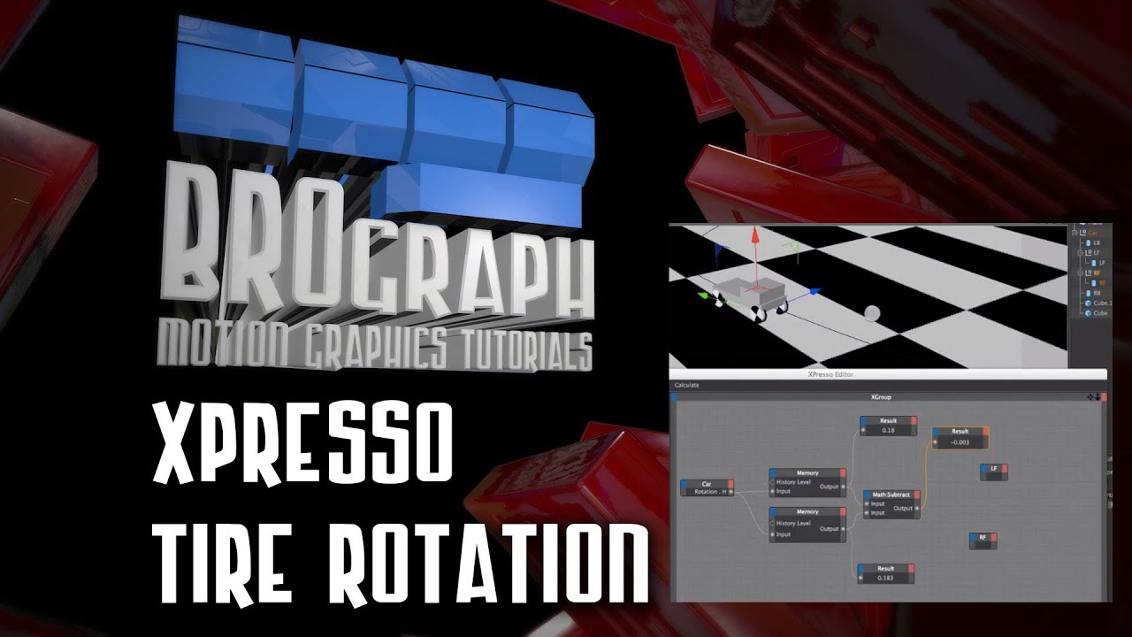Brograph Tutorial 030 - Xpresso Tire Rotation