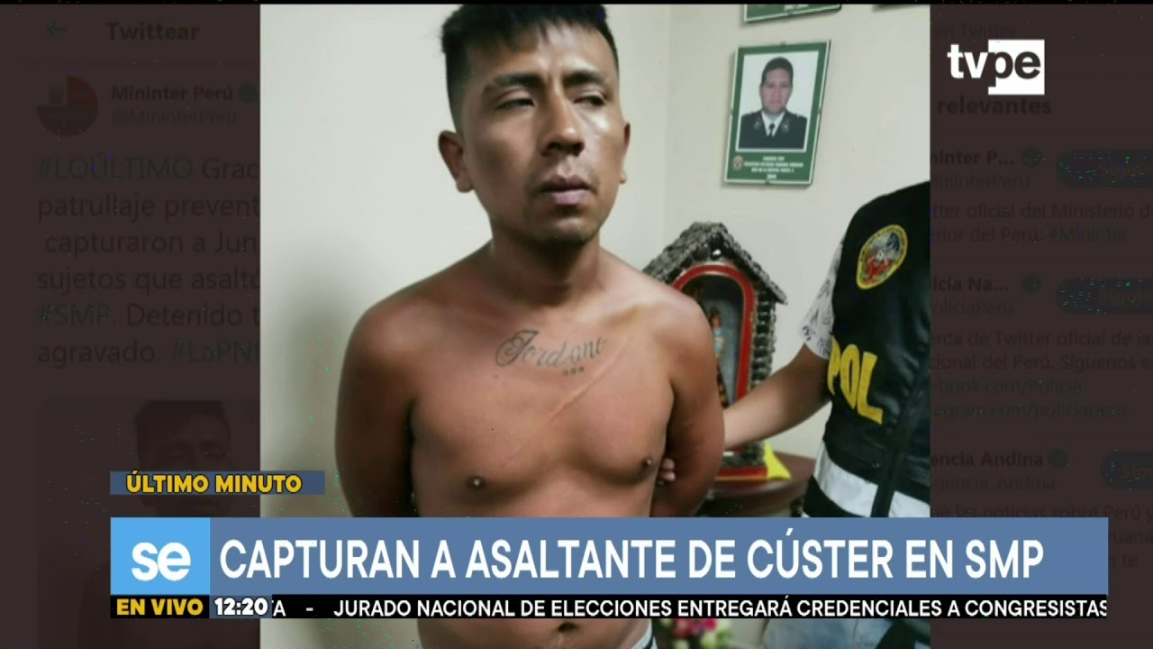 Policía captura a delincuente que asaltó microbús en San Martín de Porres