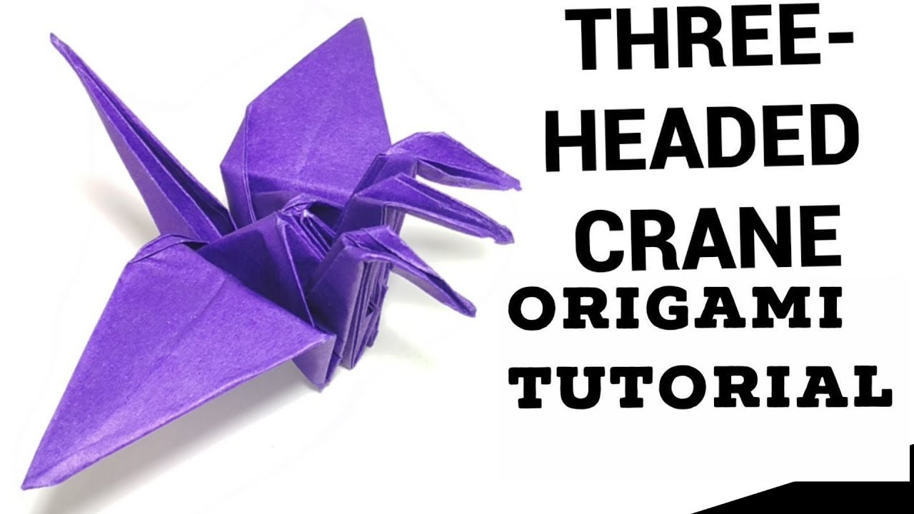 How to make three-headed crane | трехголовый журавлик из бумаги