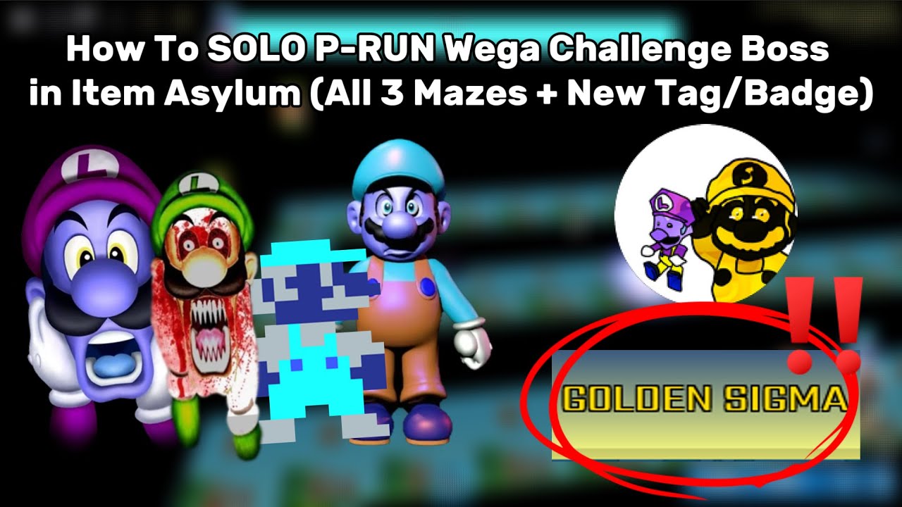 How To EASILY Solo P-RUN Wega Challenge Boss in Item Asylum (All 3 Mazes + New Tag/Badge)