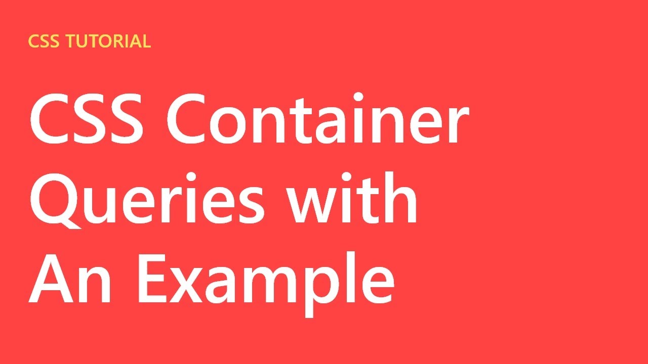 Intro to Container Queries in #CSS w/Example
