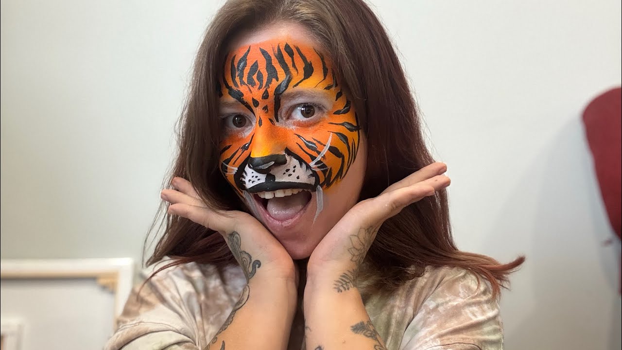 Learn how to face paint: Tigers!! 