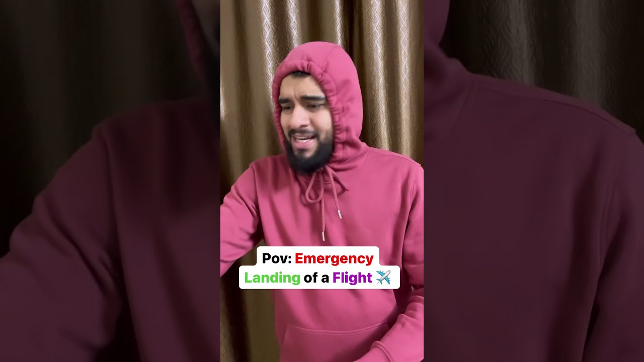 Emergency landing of a Flight ✈️ #comedy #travel #travelvlog #flight #airport #shorts #ytshorts