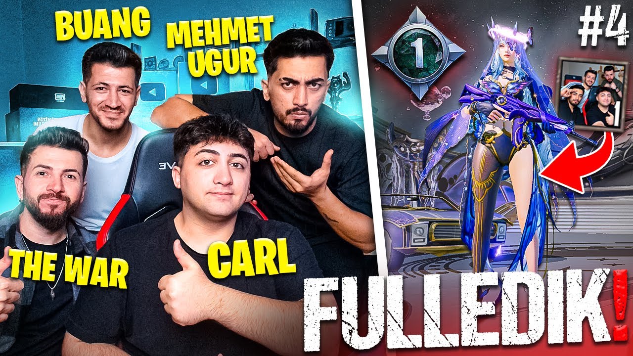 4 YOUTUBER 1 KOLEKSİYON HESABI FULLEDİK! (BU EKİP DAĞILIR) #4 | PUBG Mobile