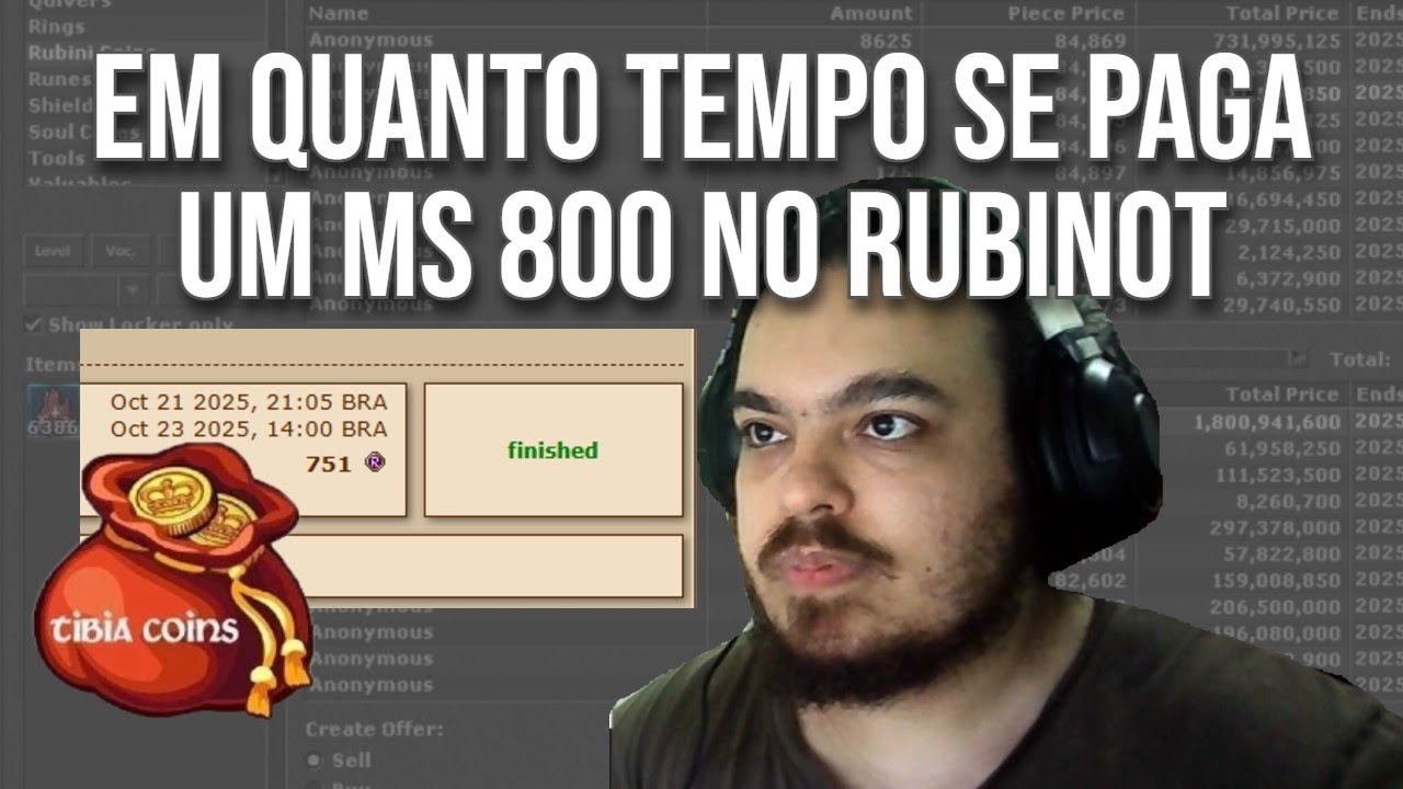 EM QUANTO TEMPO SE PAGA UM MS 800 EQUIPADO NO RUBINOT