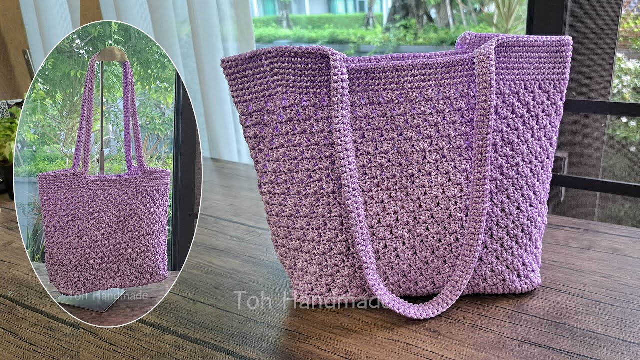 How to crochet tote bag | Step by step crochet tutorial 💖💖💖  | Toh Handmade