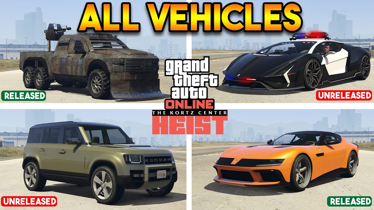 GTA 5 ONLINE : UNRELEASED VEHICLES FROM NEW KORTZ HEIST DLC