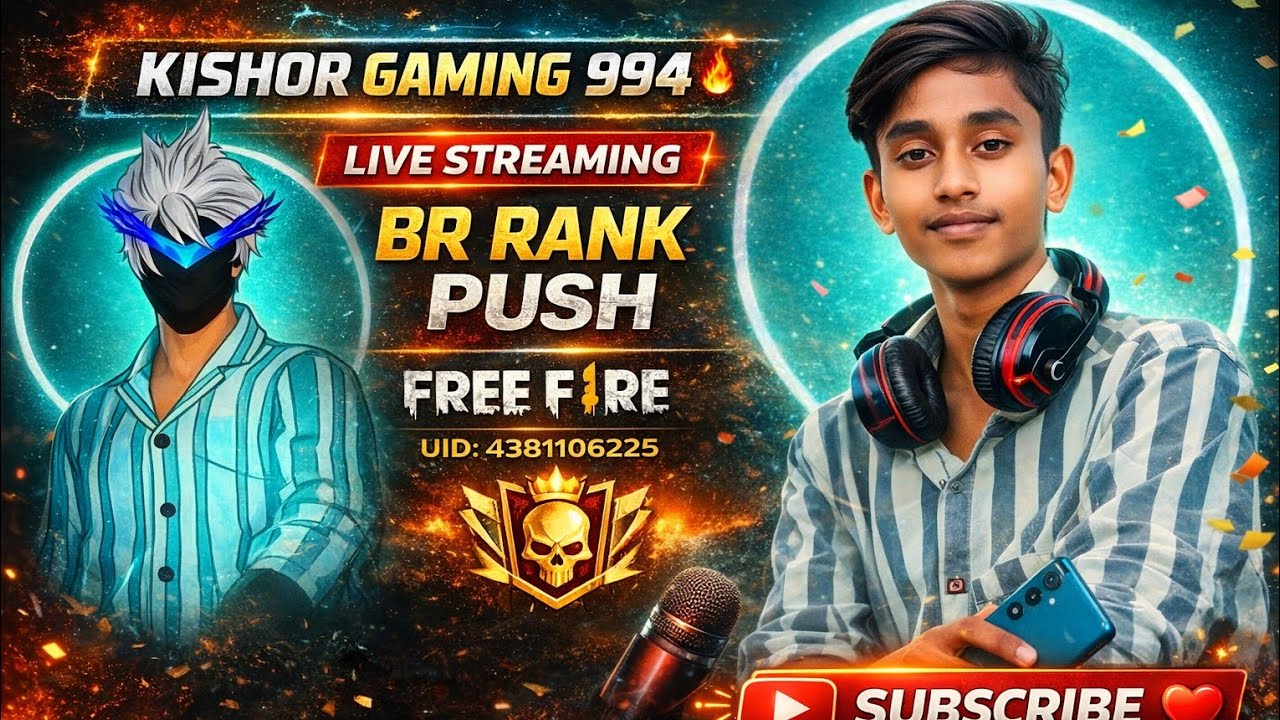 🔴 FREE FIRE LIVE | BR RANK PUSH 🔥 | KISHOR GAMING 994 | LIVE STREAM
