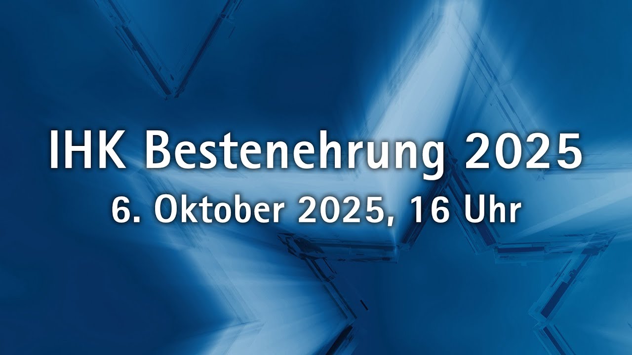 Bestenehrung 2025 der IHK Köln | 6. Oktober 2025