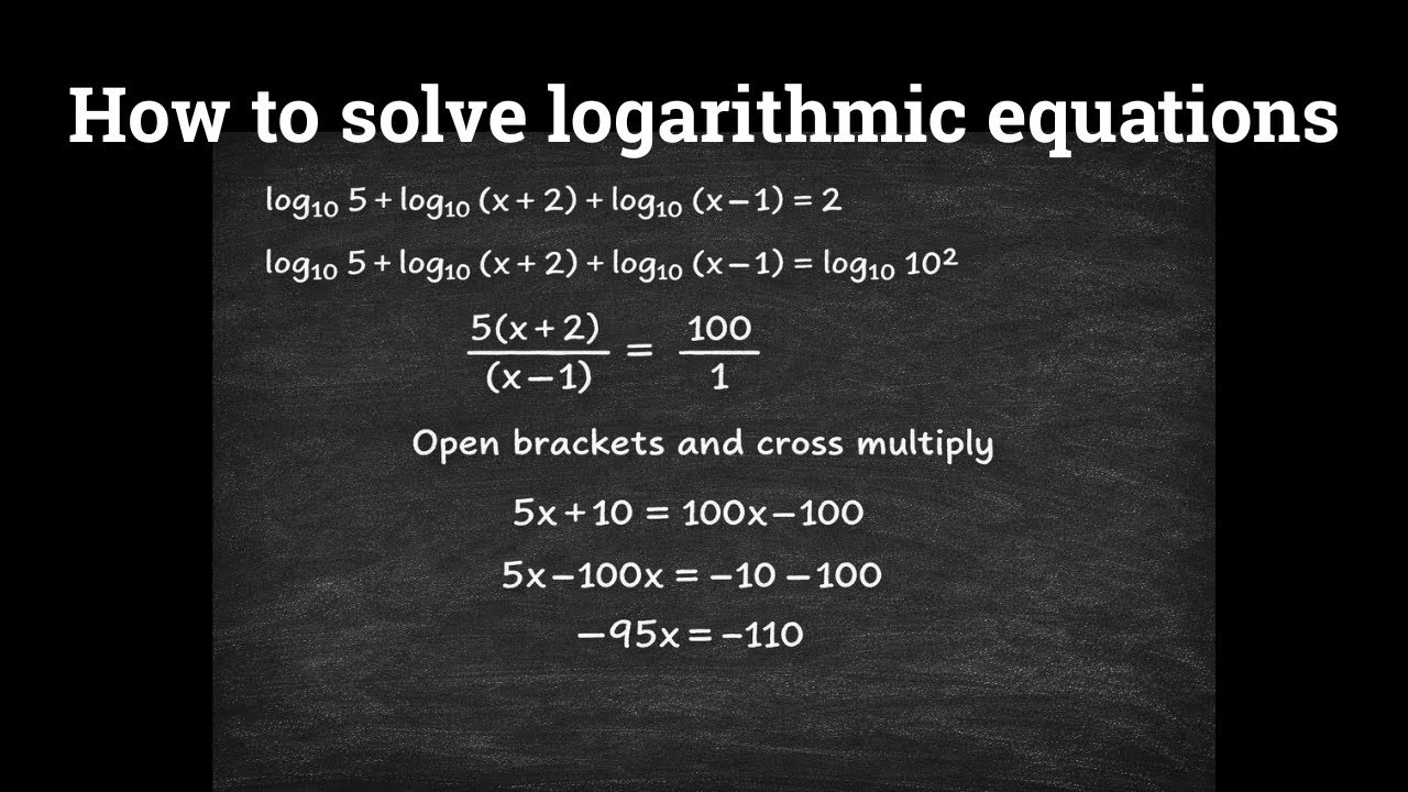 How to solve Logarithmic Equations