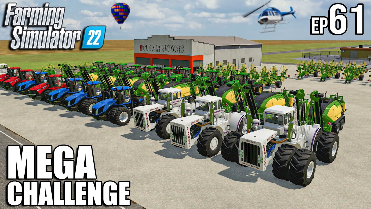 Baling the BIGGEST FIELD in FS22 + 1000 BALES | MEGA Challenge | FS22 | #61