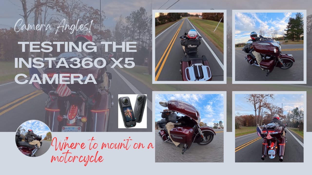 Тестирую 8 ракурсов с камерой Insta360 X5 на моём Indian Roadmaster. Где установить!