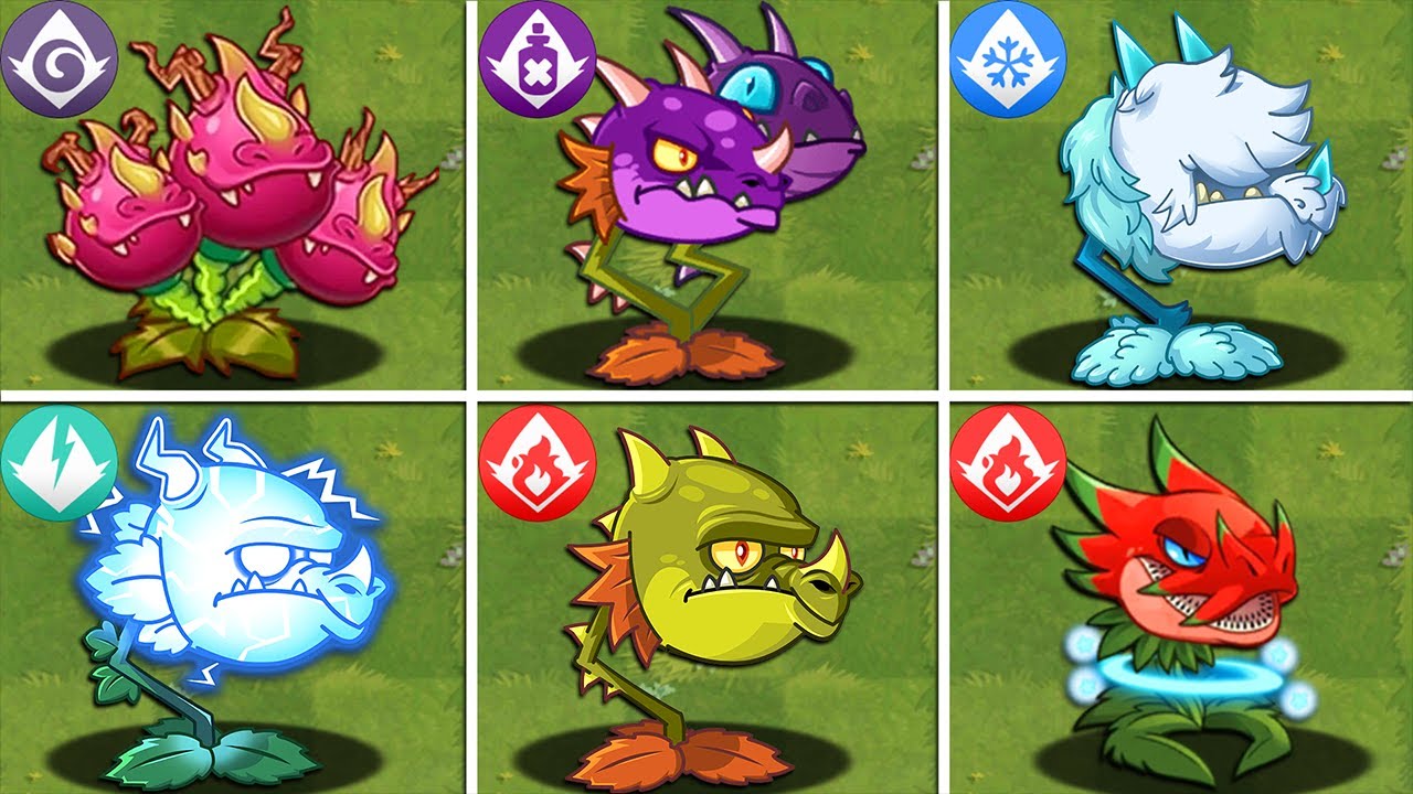 All DRAGON Plants Power-Up in Plants vs Zombies 2 Final Boss