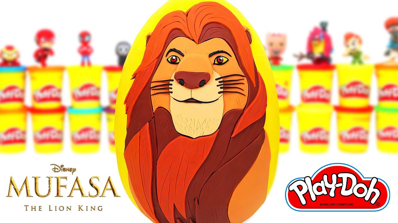 Huevo Sorpresa Gigante de Mufasa El Rey León en Español de Plastilina Play Doh