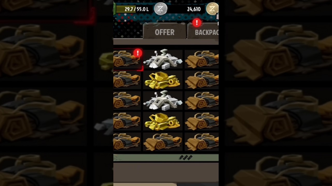 All types of scrap sell in the walking zombie 2 #shorts #youtubeshorts