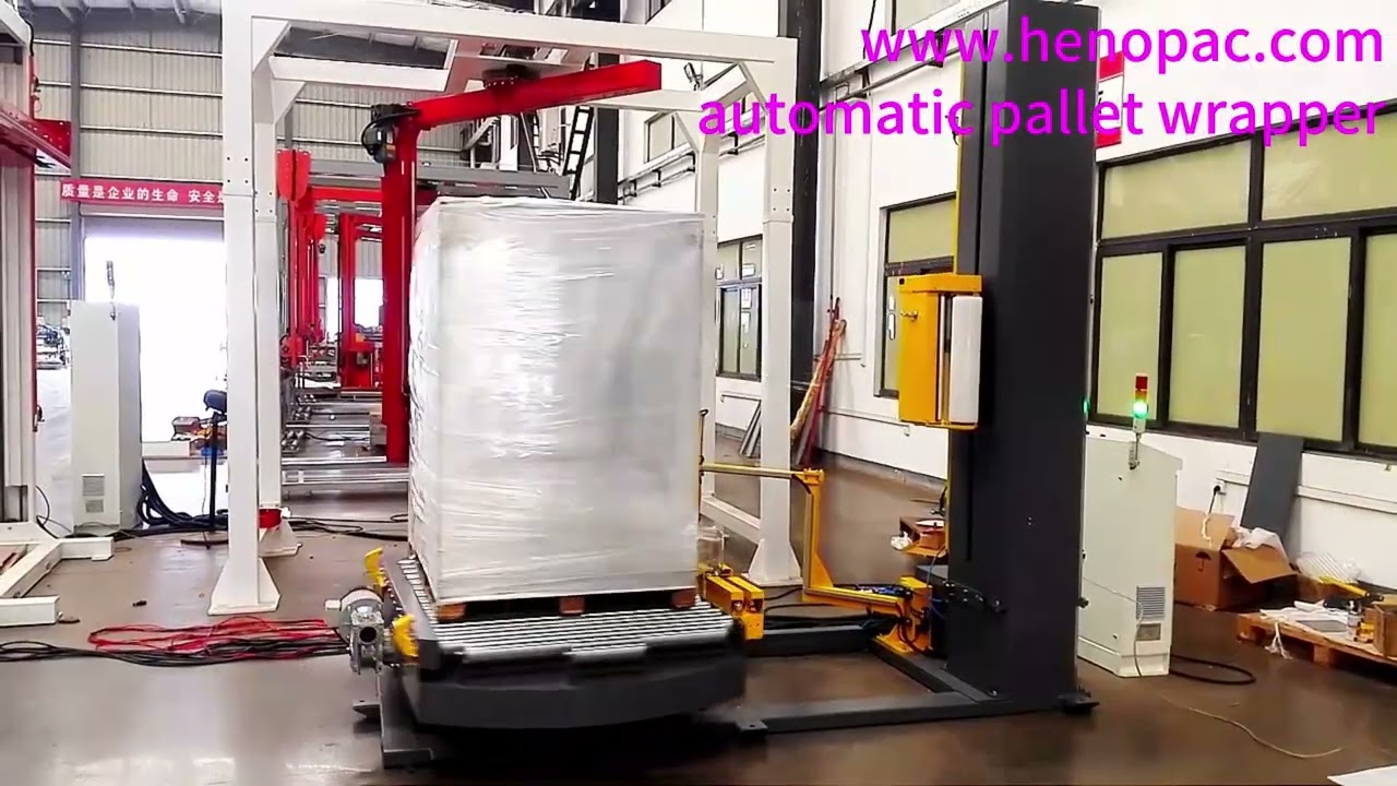 fully autoamtic pallet wrapping machine pallet wrapper#fullyautomatic #palletwrappingmachine