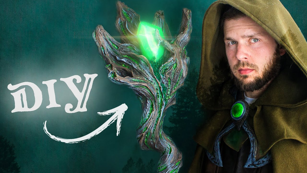 DRUID ZAUBERSTAB COSPLAY TUTORIAL DIY #druid #cosplay #diy #larp #magic #tutorial #witch #foamclay