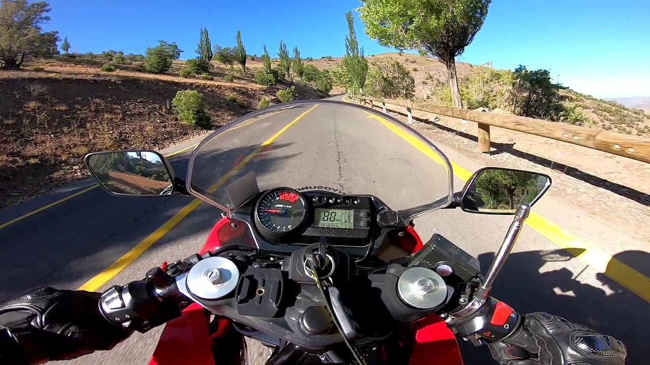 Hyosung GT650R - paseo camino a Farellones Valle Nevado
