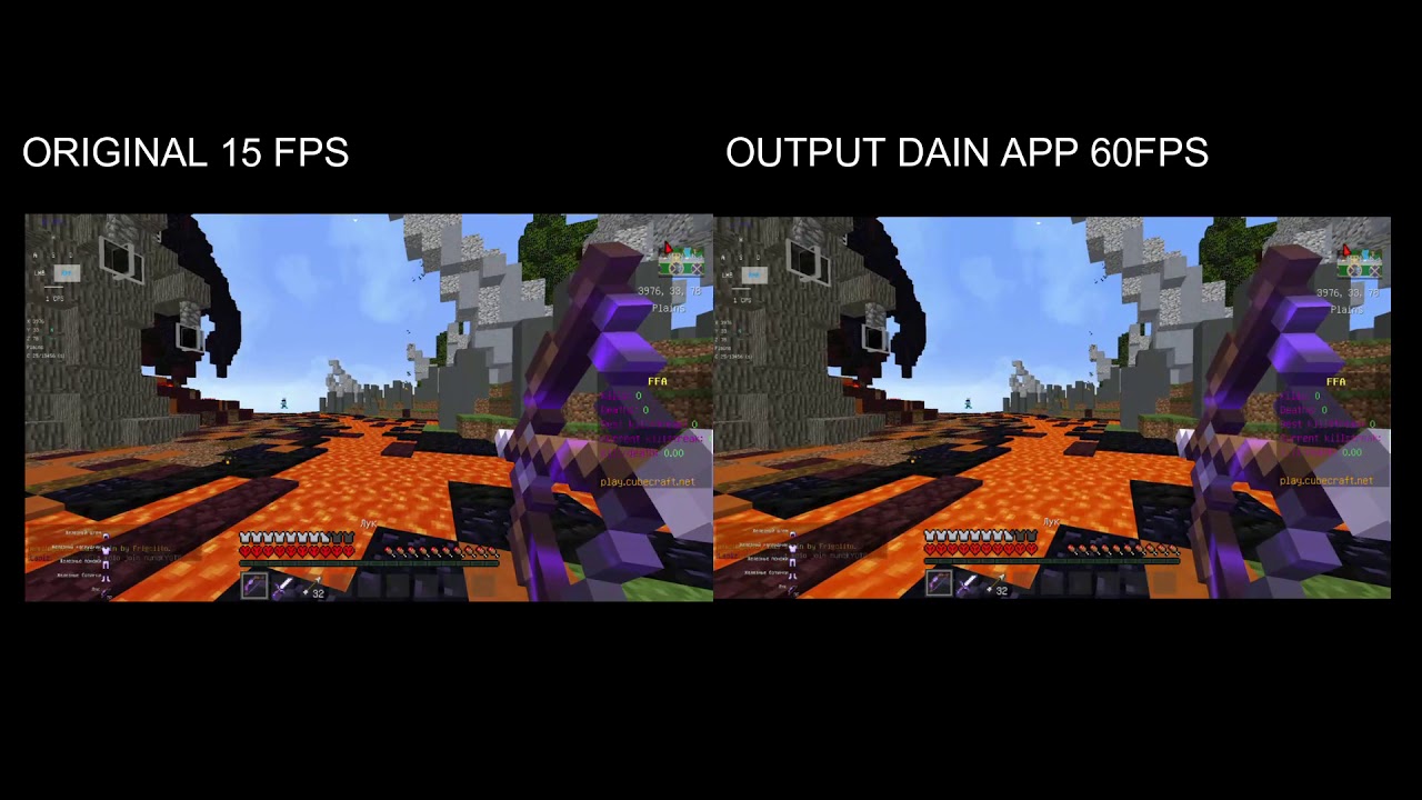[DAIN APP] 60 FPS MINECRAFT FROM 15 FPS