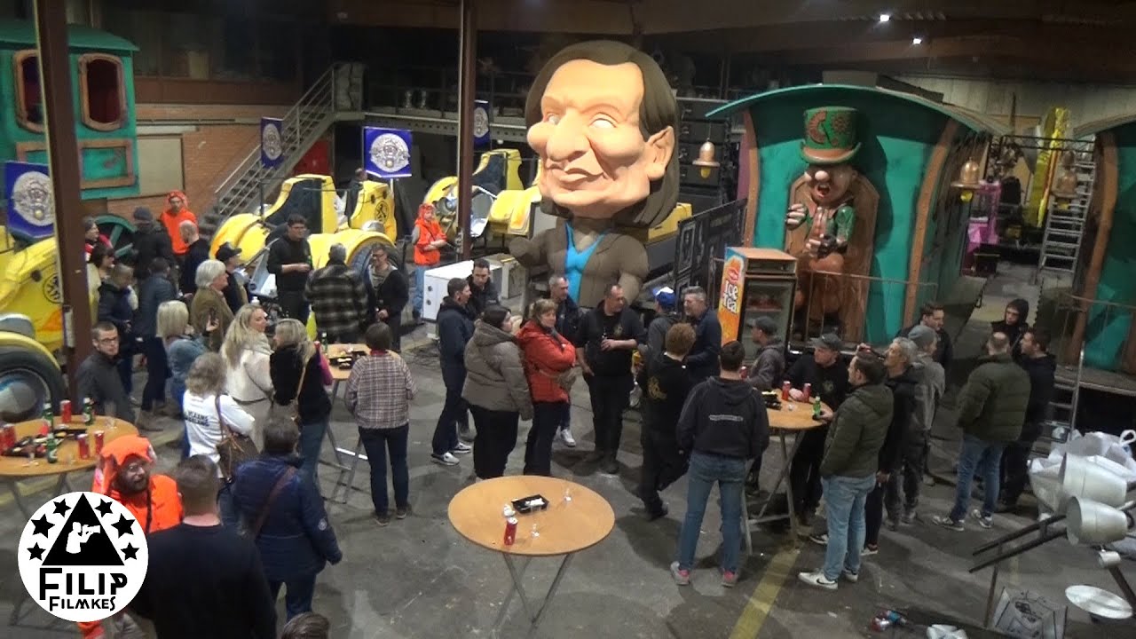 samenvatting van de doop van de carnavalswagens van Dendermonde op 7 maart 2025