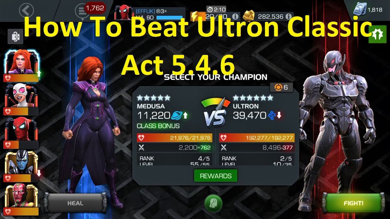 MCoC: Act 5 Ultron vs Medusa | How To beat Ultron Classic | Act 5.4.6